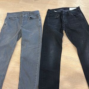 Rag & bone mens black and grey jeans